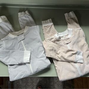 Two Quincey Mae Zip Longsleeve Sleepers Sz 2/3T